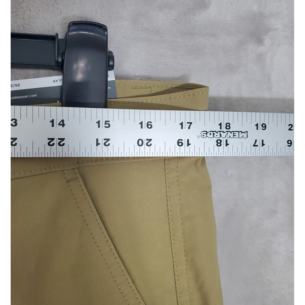 Eddie Bauer Pants Mr Horizon Guide Chino Saddle Mens 35x32 Travex Tan NWT - Picture 8 of 11